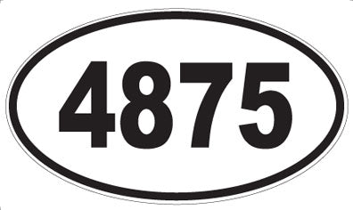 4875 - Oval Sticker