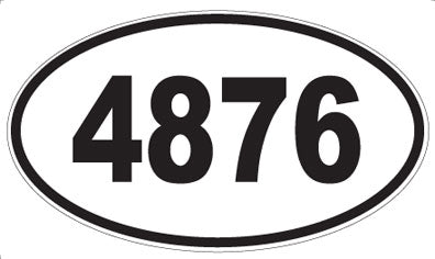 4876 - Oval Sticker