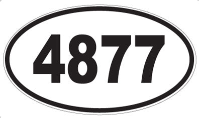 4877 - Oval Sticker