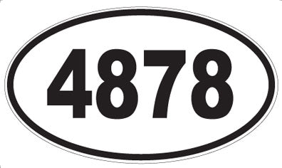 4878 - Oval Sticker