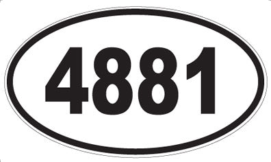 4881 - Oval Sticker