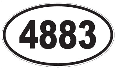4883 - Oval Sticker