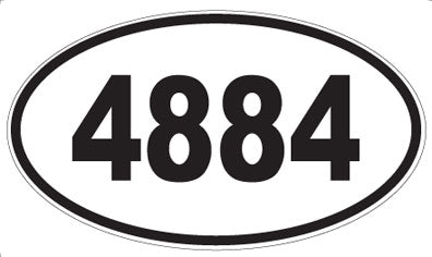 4884 - Oval Sticker