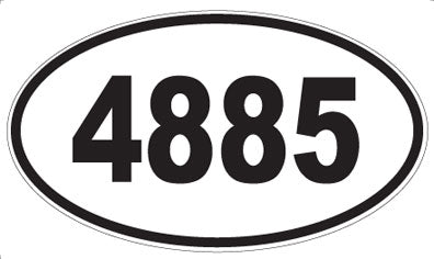4885 - Oval Sticker