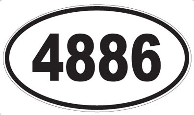 4886 - Oval Sticker