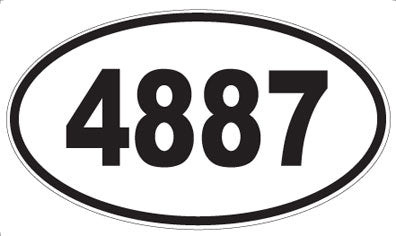 4887 - Oval Sticker