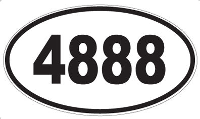 4888 - Oval Sticker