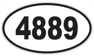 4889 - Oval Sticker