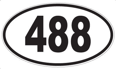 488 - Oval Sticker