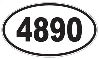 4890 - Oval Sticker