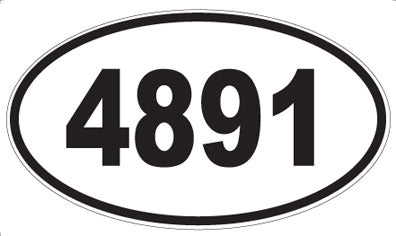 4891 - Oval Sticker