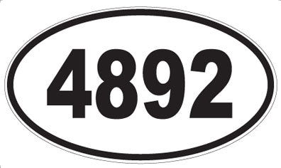 4892 - Oval Sticker
