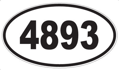 4893 - Oval Sticker