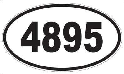 4895 - Oval Sticker