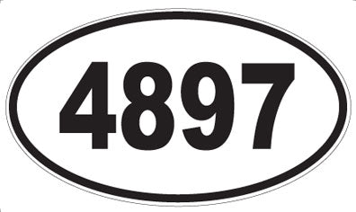 4897 - Oval Sticker