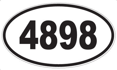 4898 - Oval Sticker