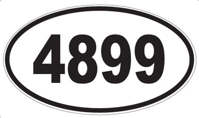 4899 - Oval Sticker