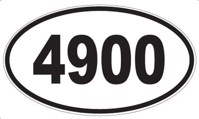 4900 - Oval Sticker