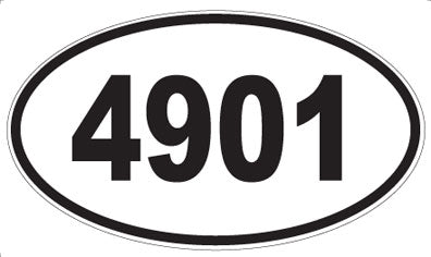 4901 - Oval Sticker