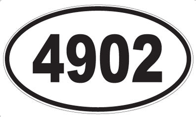 4902 - Oval Sticker