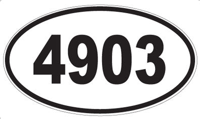 4903 - Oval Sticker
