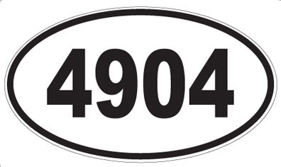 4904 - Oval Sticker
