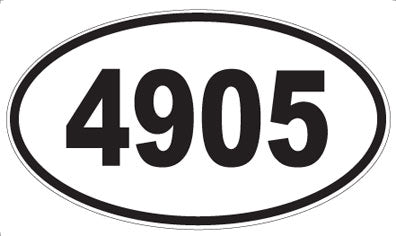 4905 - Oval Sticker