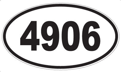 4906 - Oval Sticker