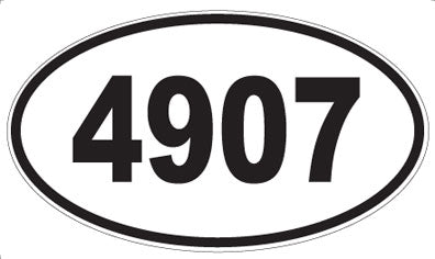4907 - Oval Sticker