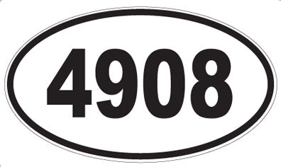 4908 - Oval Sticker