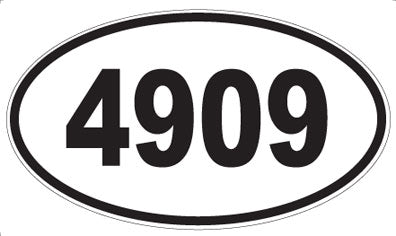 4909 - Oval Sticker