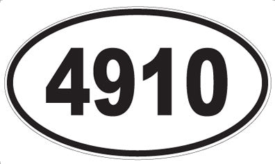 4910 - Oval Sticker