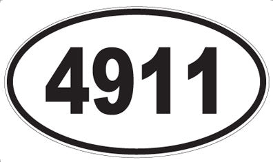 4911 - Oval Sticker