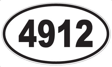 4912 - Oval Sticker