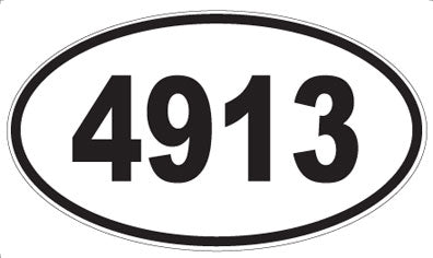 4913 - Oval Sticker