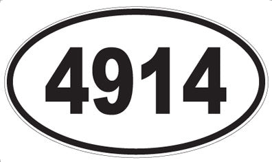 4914 - Oval Sticker