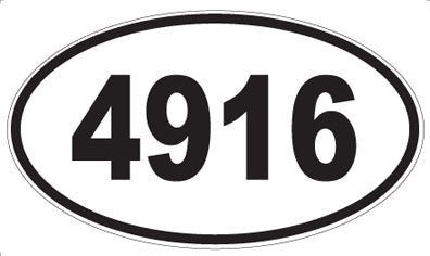 4916 - Oval Sticker