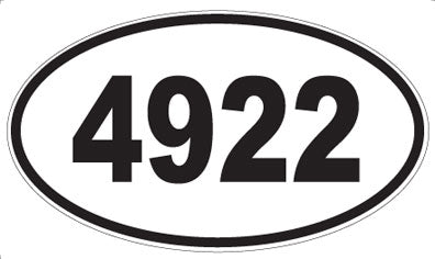 4922 - Oval Sticker