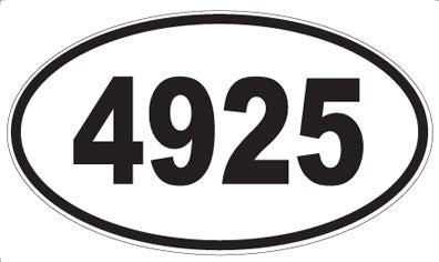 4925 - Oval Sticker