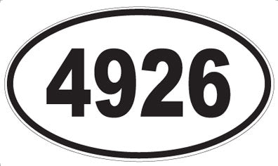 4926 - Oval Sticker