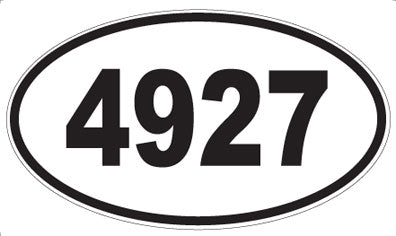 4927 - Oval Sticker