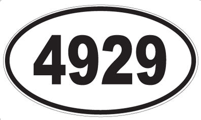 4929 - Oval Sticker
