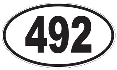 492 - Oval Sticker