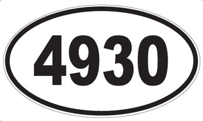 4930 - Oval Sticker