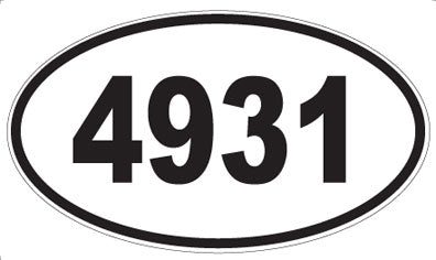 4931 - Oval Sticker