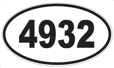 4932 - Oval Sticker