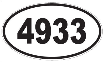 4933 - Oval Sticker