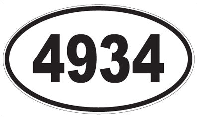 4934 - Oval Sticker