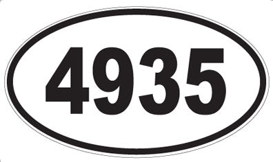 4935 - Oval Sticker