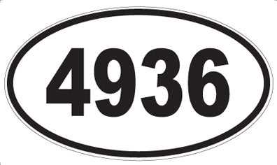 4936 - Oval Sticker